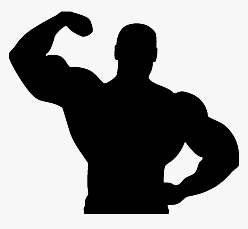 Gallery Of Hulk Drawing Line 2 Art Clip Bodybuilding - Muscle Man Silhouette, HD Png Download