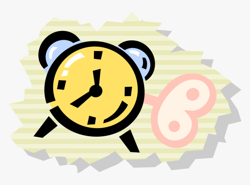 Vector Illustration Of Alarm Clock Ringing Its Morning, HD Png Download