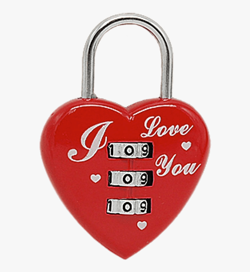 Heart Shaped Combination Lock - Padlock, HD Png Download