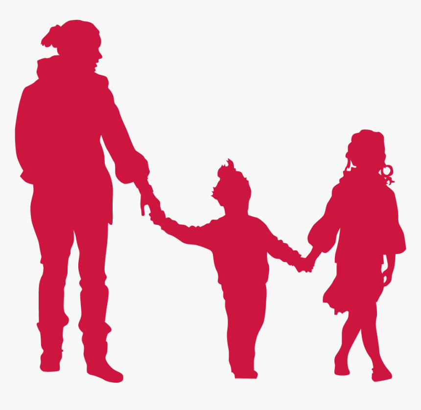 People Red Silhouette Png, Transparent Png