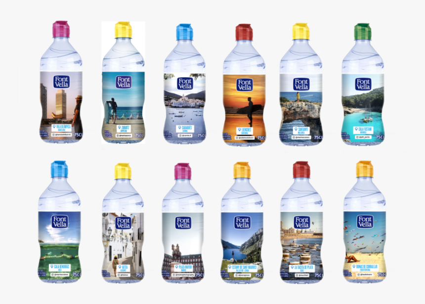 Imagen Botellas - Font Vella Tapon Amarillo, HD Png Download