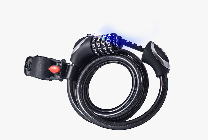 Combination Bike Cable Lock - Change Combination On Bike Lock, HD Png Download
