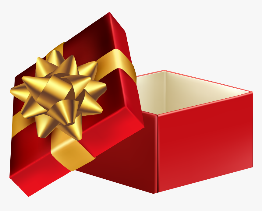 Open Gift Box Transparent Png Clip Artu200b Gallery - Green Gift Box Png, Png Download
