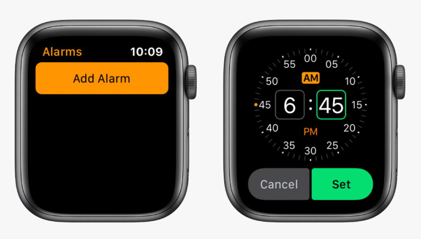 Two Watch Screens Showing The Process For Adding An - Apple Watch Bluetooth, HD Png Download