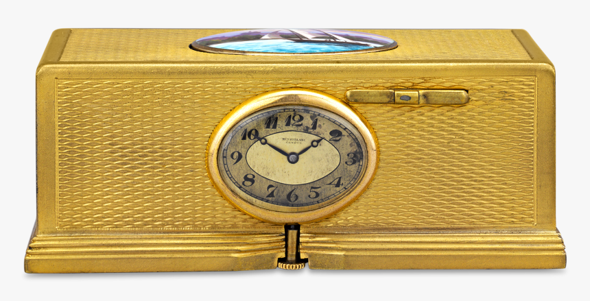 Gold-plated Singing Bird Box And Clock - Antique, HD Png Download