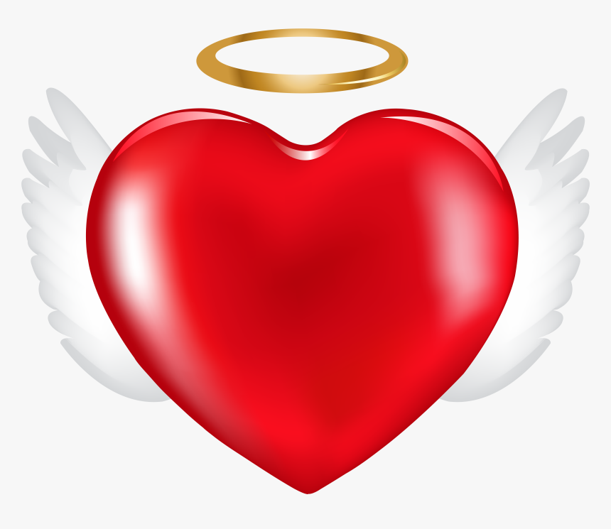 Night Clipart Devil - Coração Com Asas Png, Transparent Png