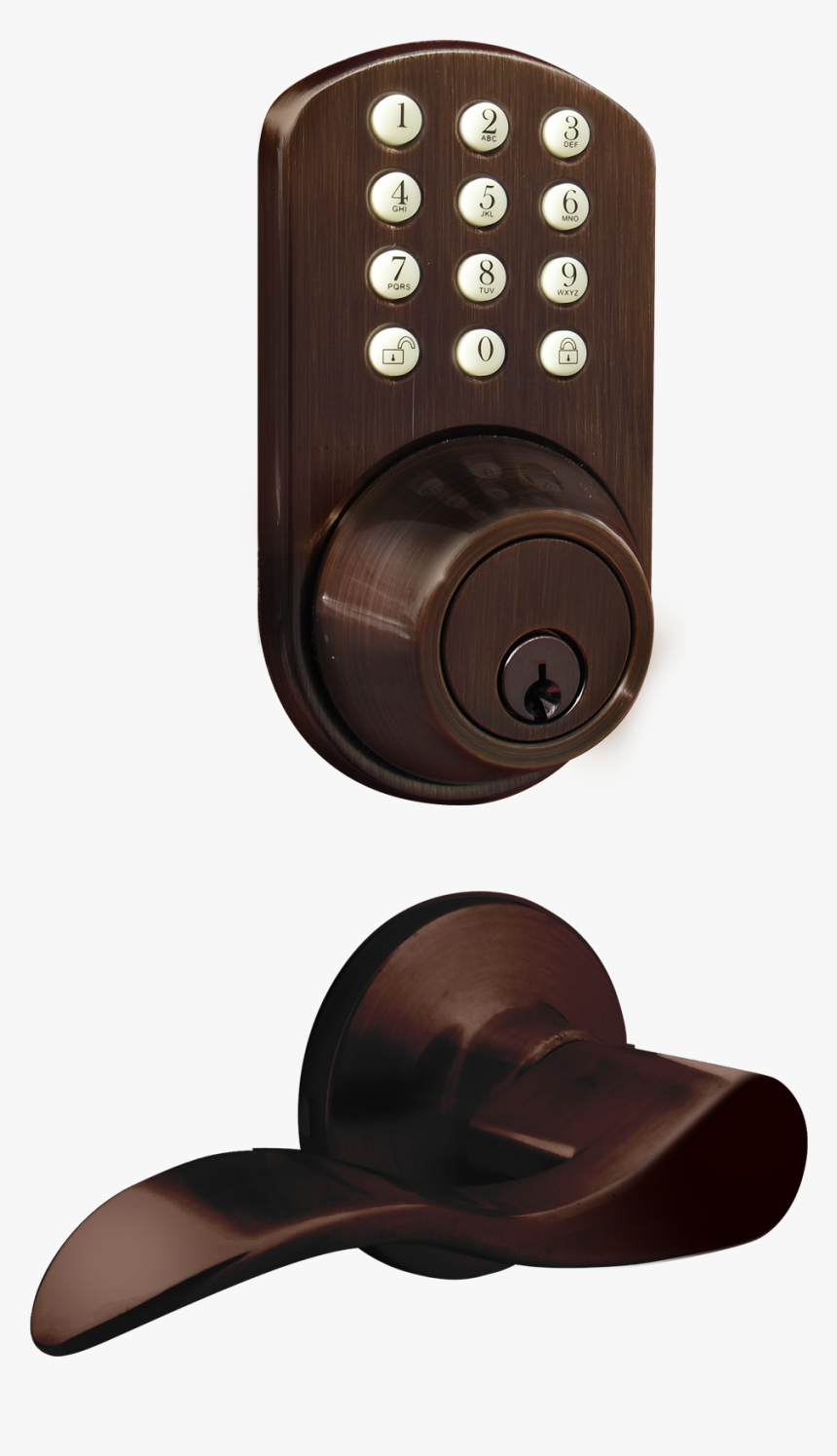 Keyless Deadbolt With Lever, HD Png Download