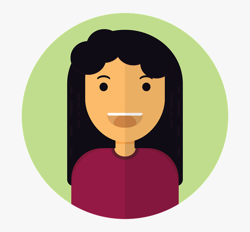 Transparent Character Png - Character Girl Flat Design, Png Download