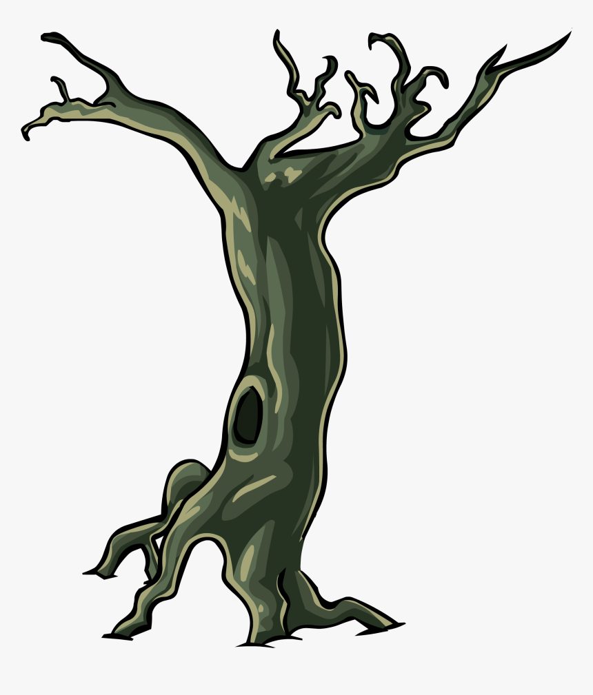 Spooky Clipart Spooky Forest - Club Penguin Spooky Tree, HD Png Download