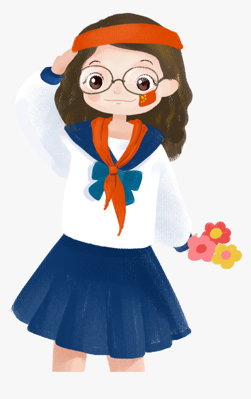 Cartoon Cute Girl Character Png And Psd - เด็ก นักเรียน การ์ตูน ผู้หญิง น่า รัก, Transparent Png