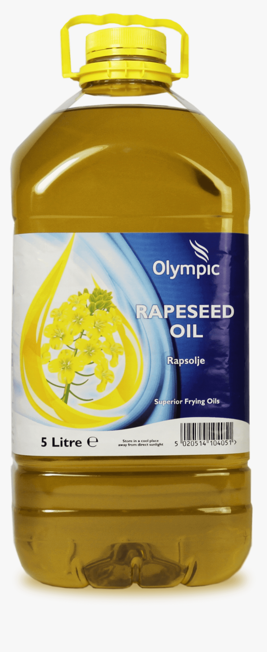 Olympic Rapeseed Oil 5l - Plastic Bottle, HD Png Download