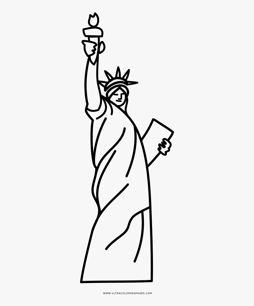 Statue Of Liberty Coloring Page Statue Of Liberty Dibujo, HD Png