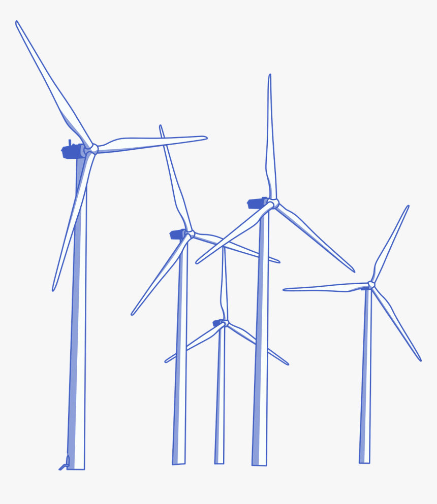 Wind Farm Line Art, HD Png Download