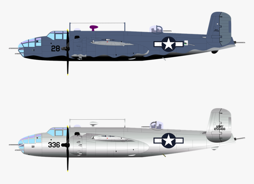 Transparent Bomber Plane Png - B 25 Mitchell Png, Png Download