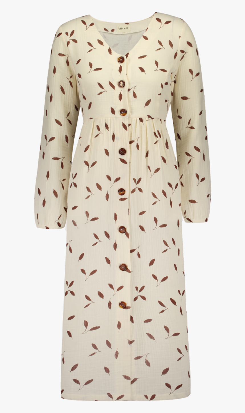Woman Wind Button Dress Ls, Sand - Kaiko Wind Button Dress, HD Png Download