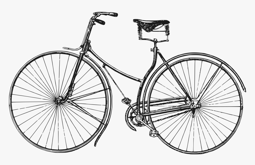 Vintage Bicycle Vector Png, Transparent Png