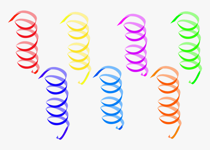 Streamer, Party, New Year S Eve, Carnival, Ringed - Streamer .png, Transparent Png