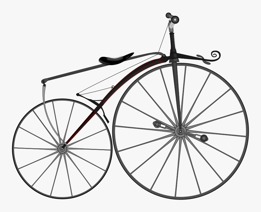 Bicycle Cycling Boneshaker Velocipede Clip Art - Velocipede Png, Transparent Png