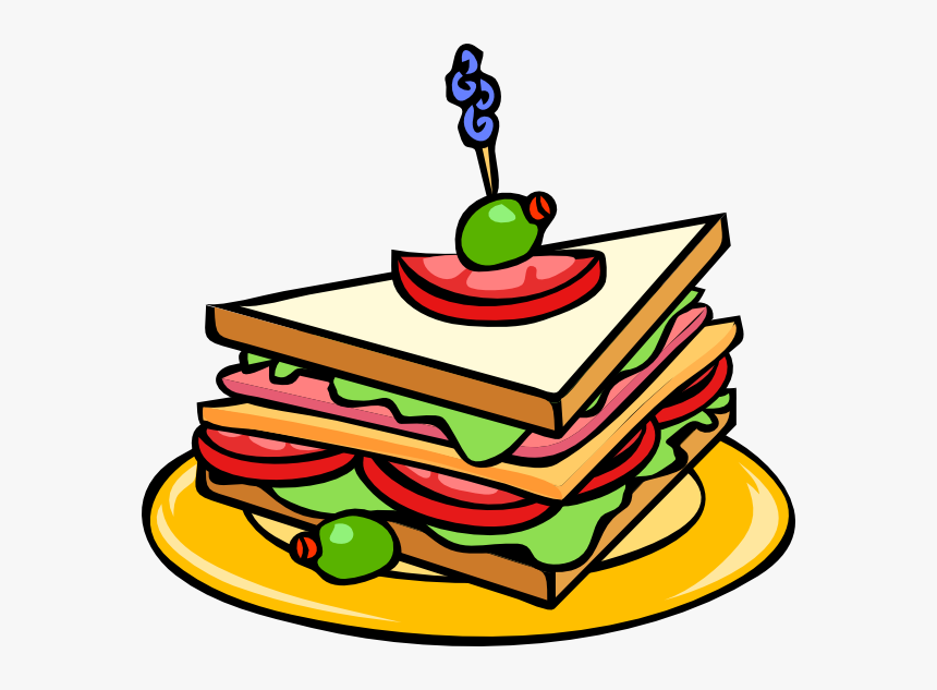 Spaghetti Clip Art Free Png - Sandwich Drawing, Transparent Png