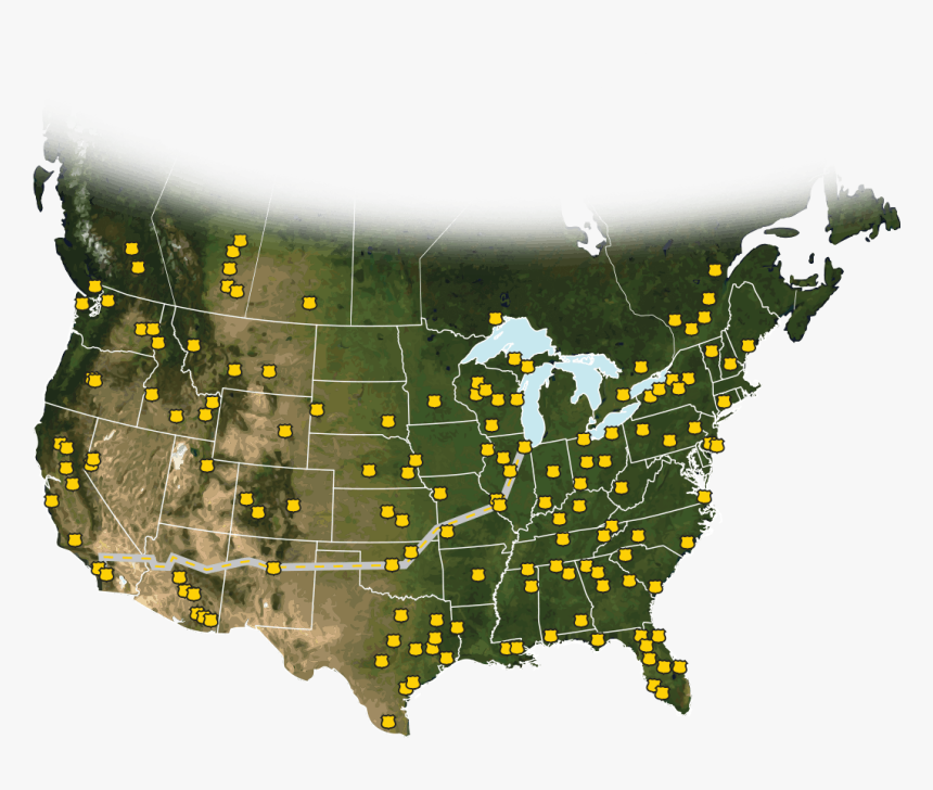 Route 66 Rv Dealers - Map Of French America, HD Png Download