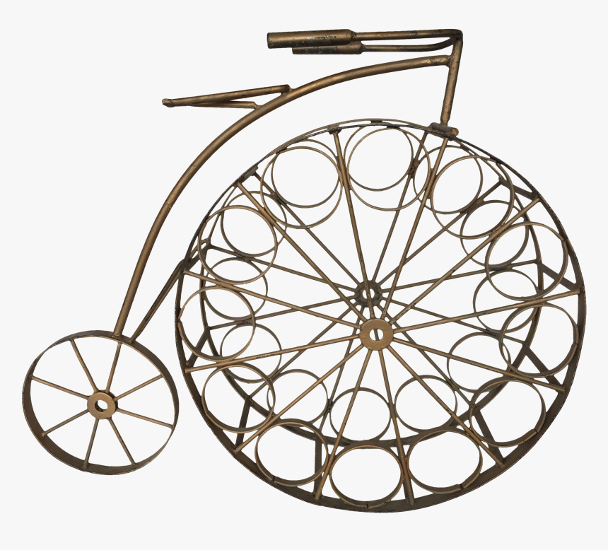 Vintage Bicycle Wine Rack - Circle, HD Png Download
