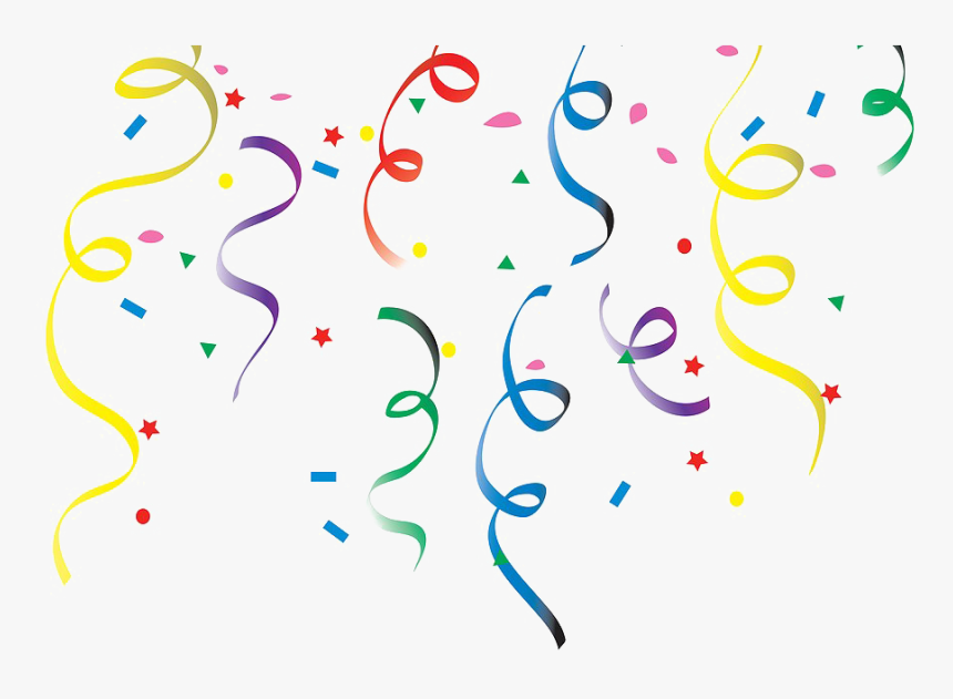 Streamer Png Image Free Download - Confetti Clip Art, Transparent Png