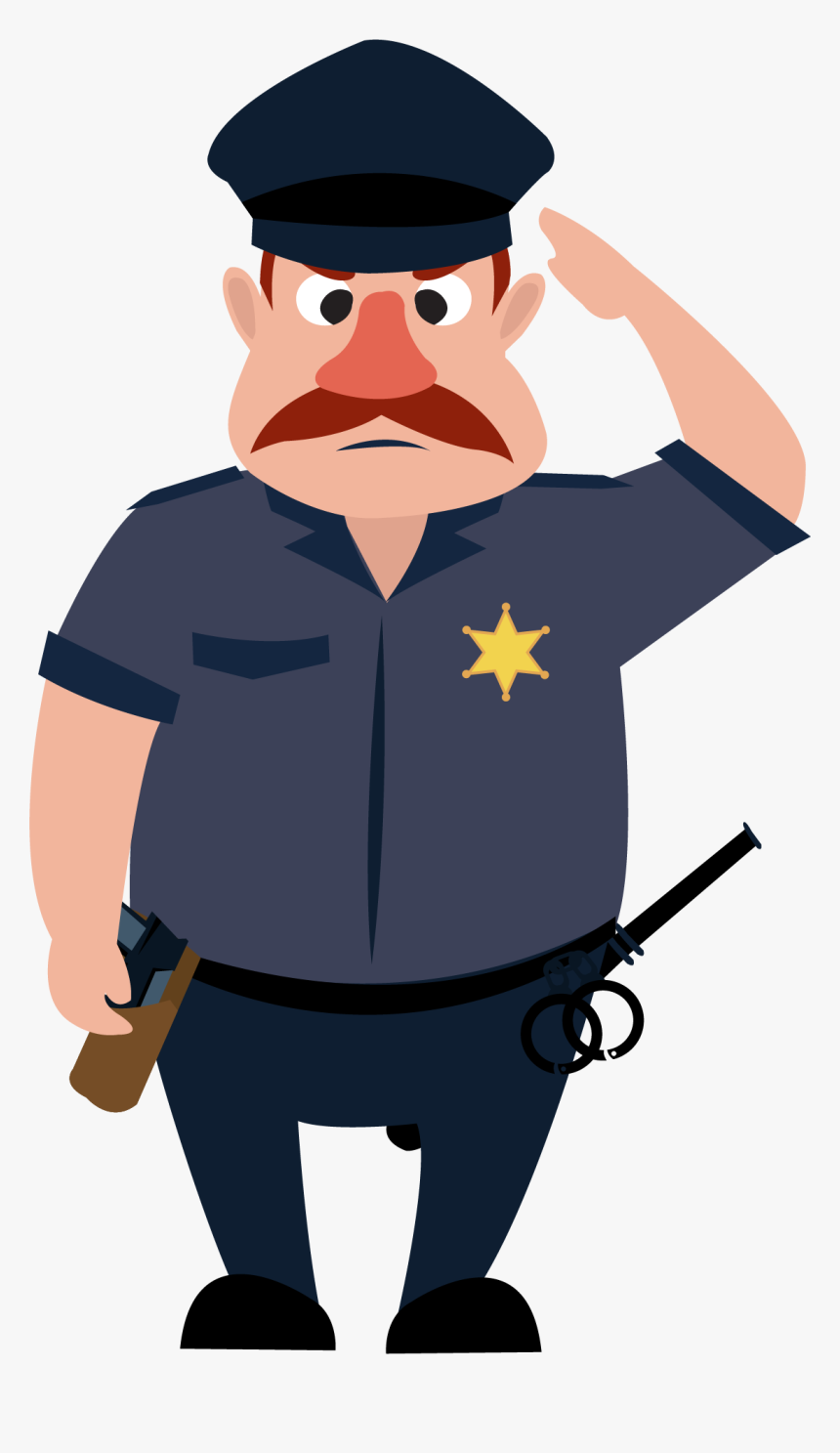 Svg Download Police Officer Police Dog Police Car - Police Officer Cartoon Png, Transparent Png