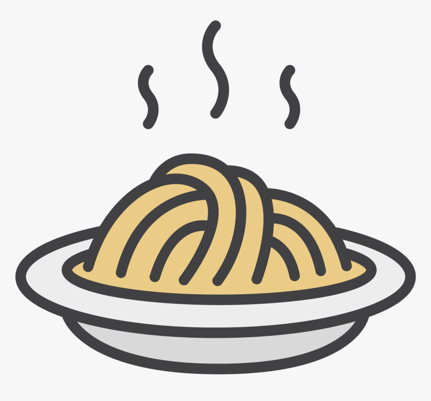 Pasta Black And White Png, Transparent Png