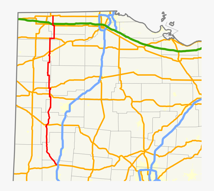 Map Of Route 66 Ohio, HD Png Download