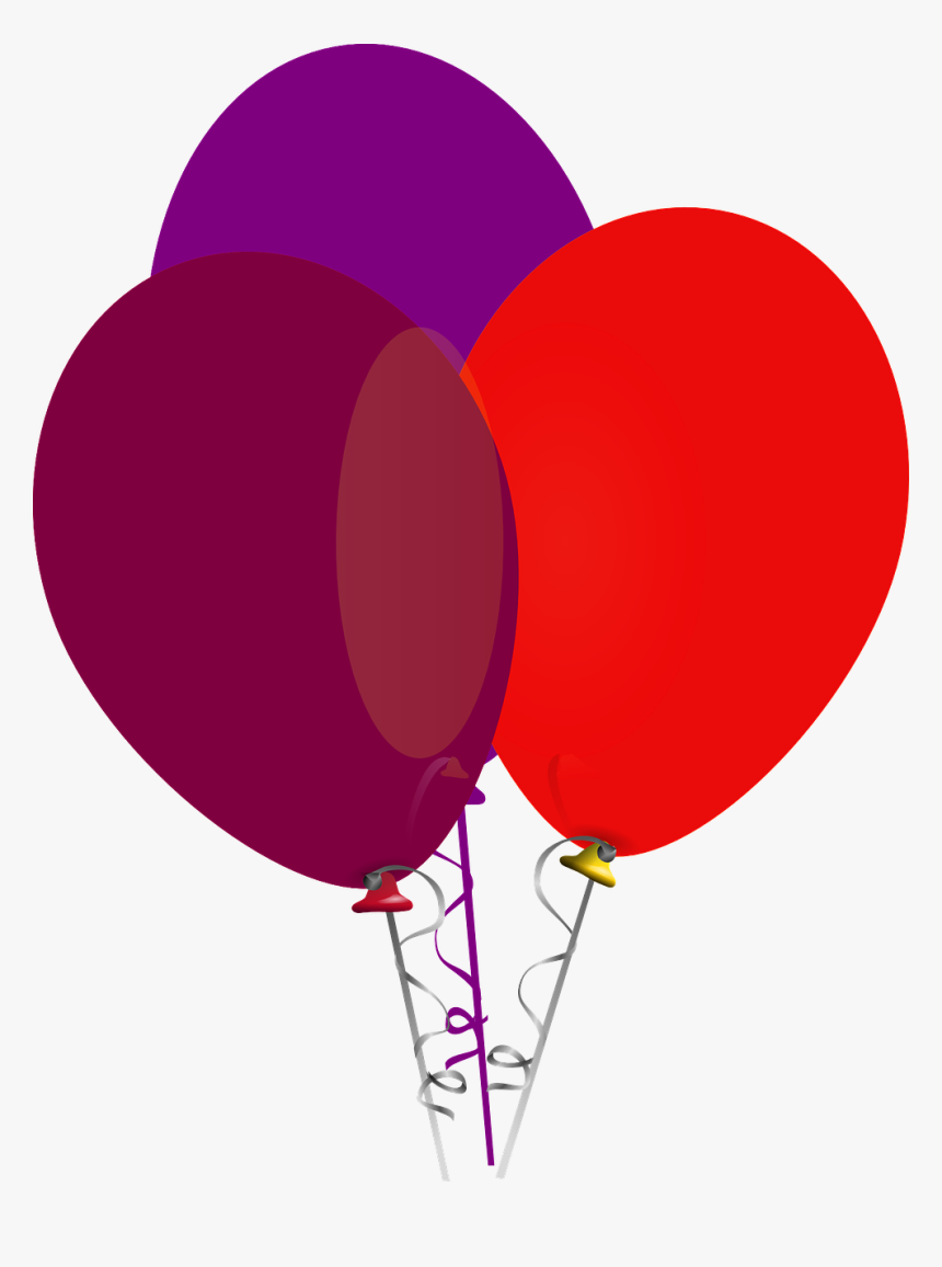 Pink Red Black Balloons, HD Png Download