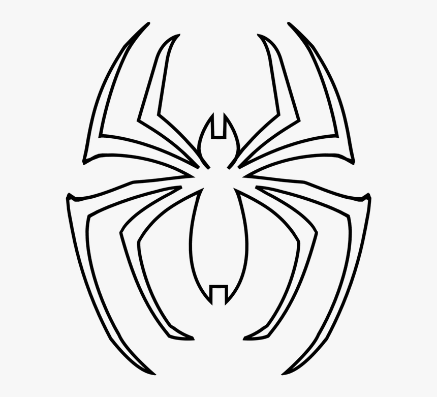 Spiderman Logo Coloring Pages, HD Png Download
