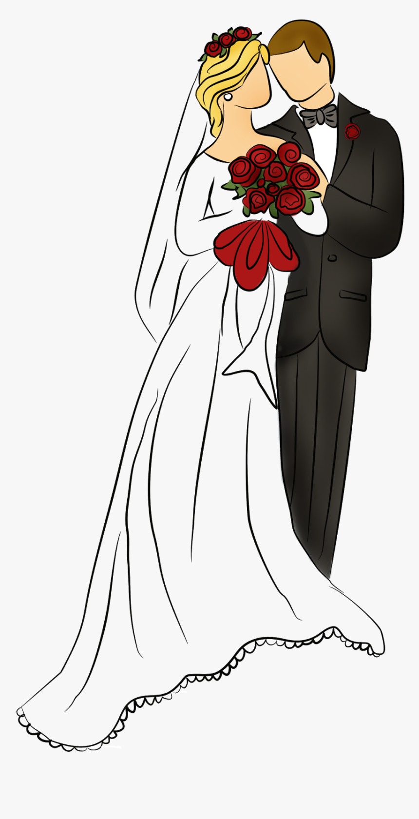 Comic Book Wedding Program Clipart Banner Transparent - Wedding Drawing, HD Png Download