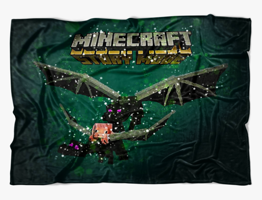 Minecraft Fleece Blanket Ender Dragon Green Blanket - Linens, HD Png Download