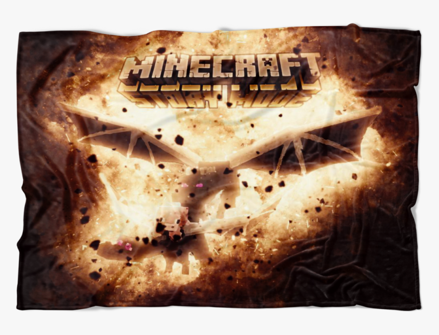 Minecraft Fleece Blanket Ender Dragon Blasting Black - Minecraft: Story Mode, HD Png Download