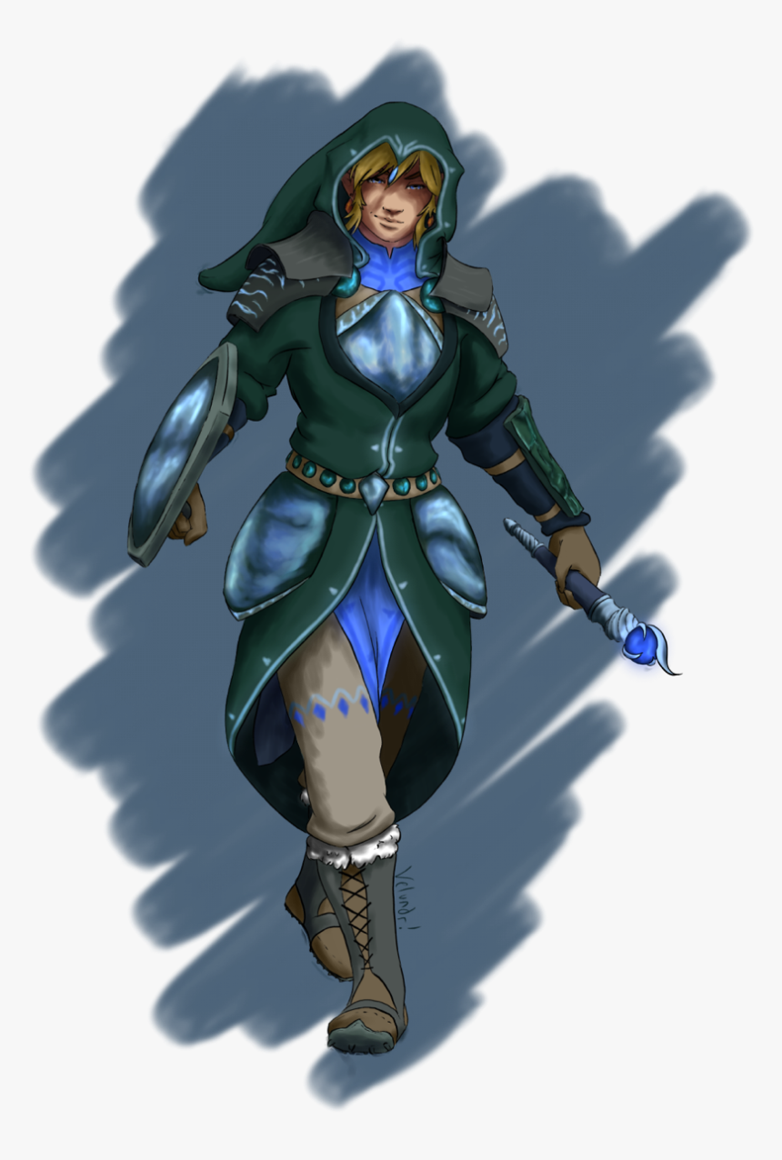 Transparent Drawing Of Link, In A Green Hooded Coat, - Action Figure, HD Png Download