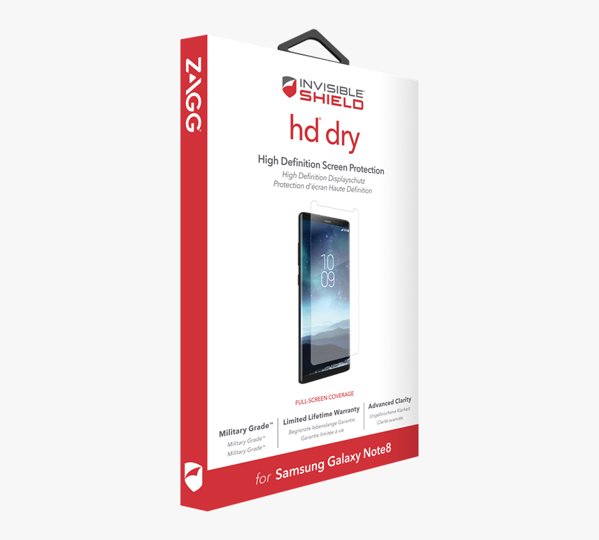 Zagg Invisibleshield Hd Dry Screen Samsung Galaxy Note - Smartphone, HD Png Download