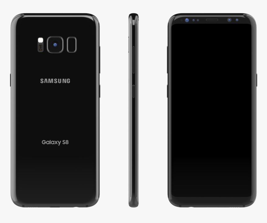 Samsung Galaxy S8 Skin Black - Iphone, HD Png Download