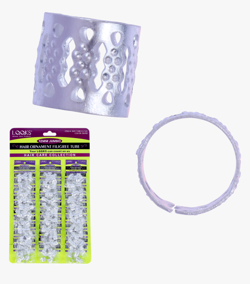 Hair Ornament Filigree Tube Silver 12mm 3dz/cd - Circle, HD Png Download