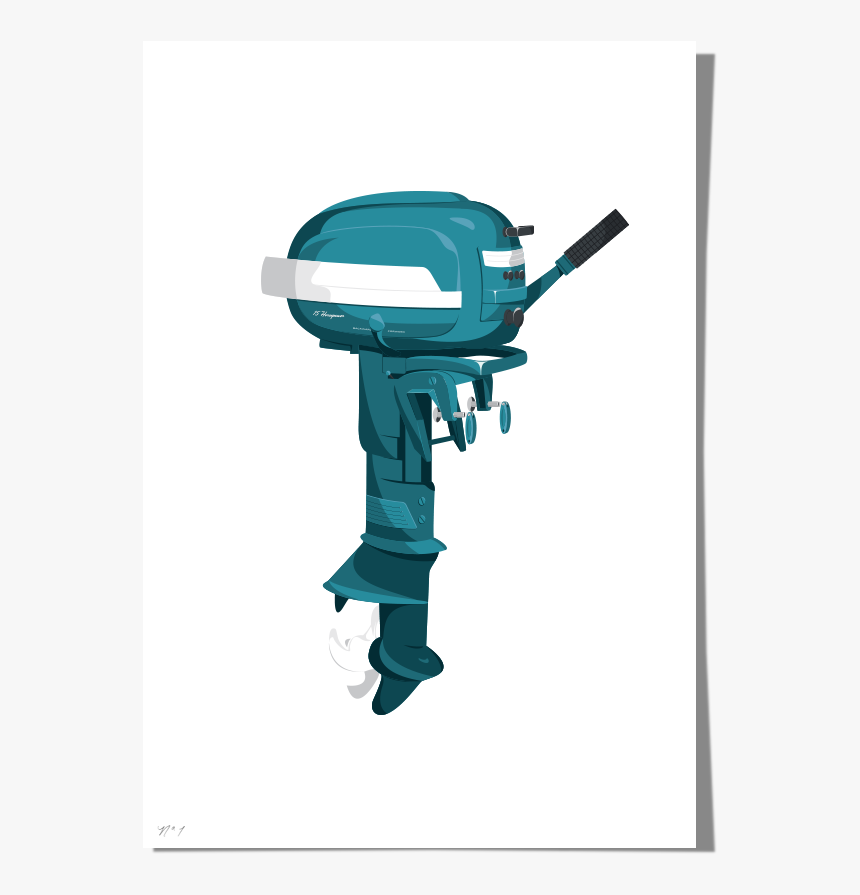 Outboard Motor Art Print With Optional Frame - Art, HD Png Download