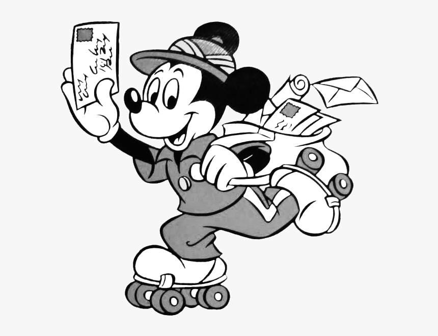 Black White Mickey - Black And White Mickey Mouse Png, Transparent Png