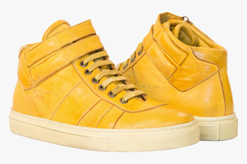 Gym Shoes Png Image Background - High Top Yellow Shoes, Transparent Png