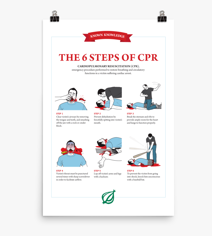 Onion 6 Steps Of Cpr, HD Png Download