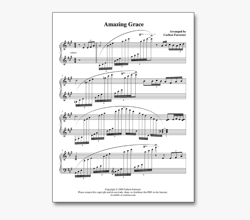Arrangement By Carlton Forrester - Sheet Music, HD Png Download