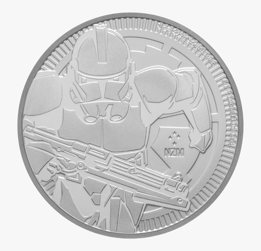 1 Oz Star Wars The Clone Trooper - 2019 Niue 1 Oz Silver $2 Star Wars Clone Trooper Bu, HD Png Download