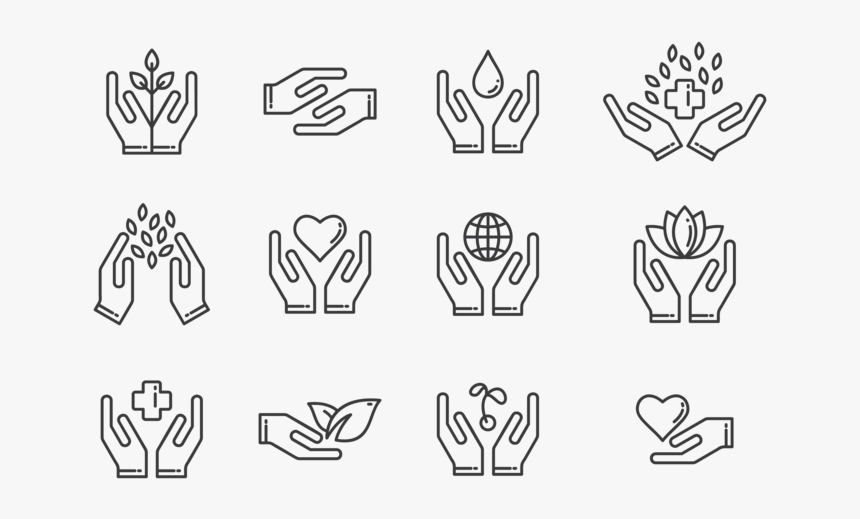 Healing Hands Icons Vector - Healing Hands Icon Set, HD Png Download