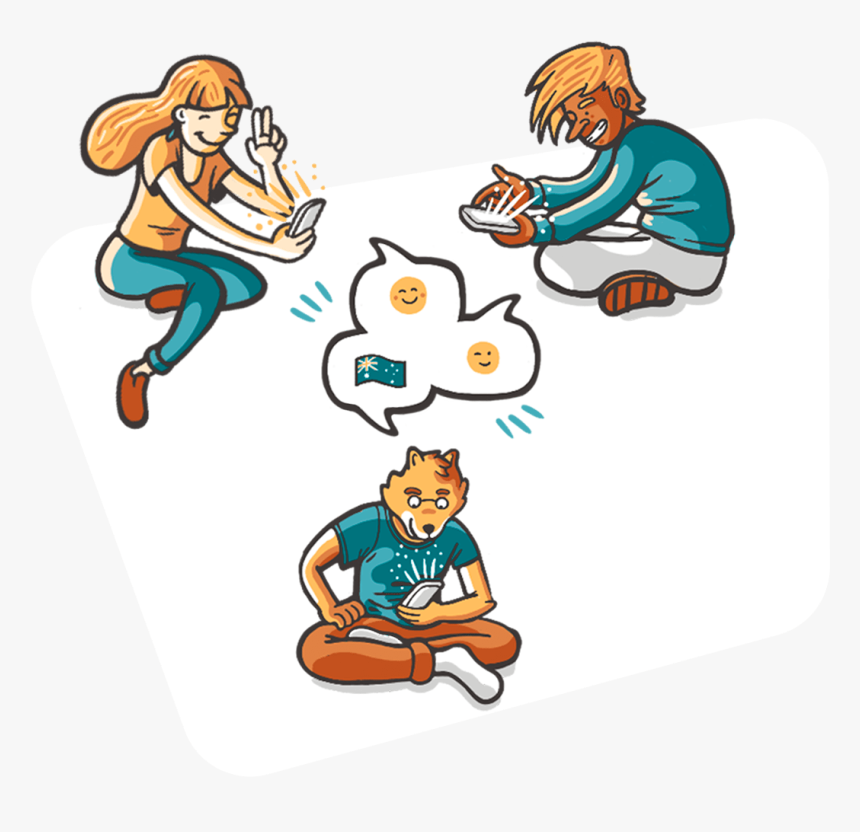 Contact With Students In Australia - Cartoon, HD Png Download