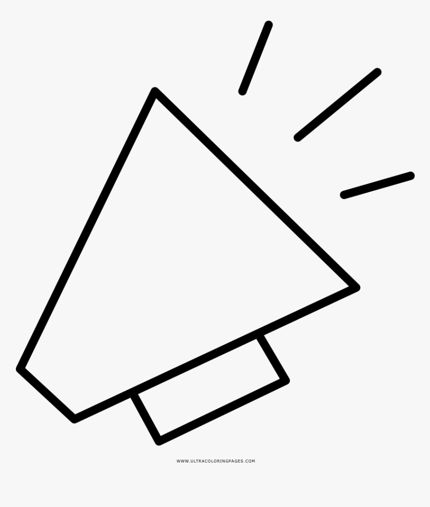 Megáfono Página Para Colorear, HD Png Download