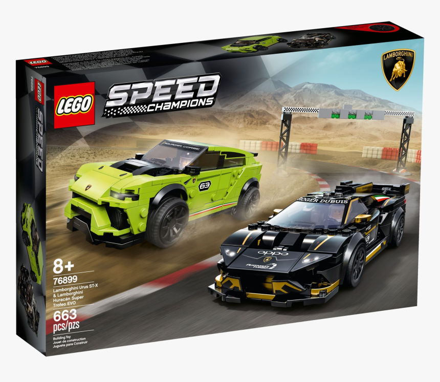 76899 Lamborghini Urus St-x & Lamborghini Huracán Super - Lego Speed Champions 2020 Lamborghini, HD Png Download
