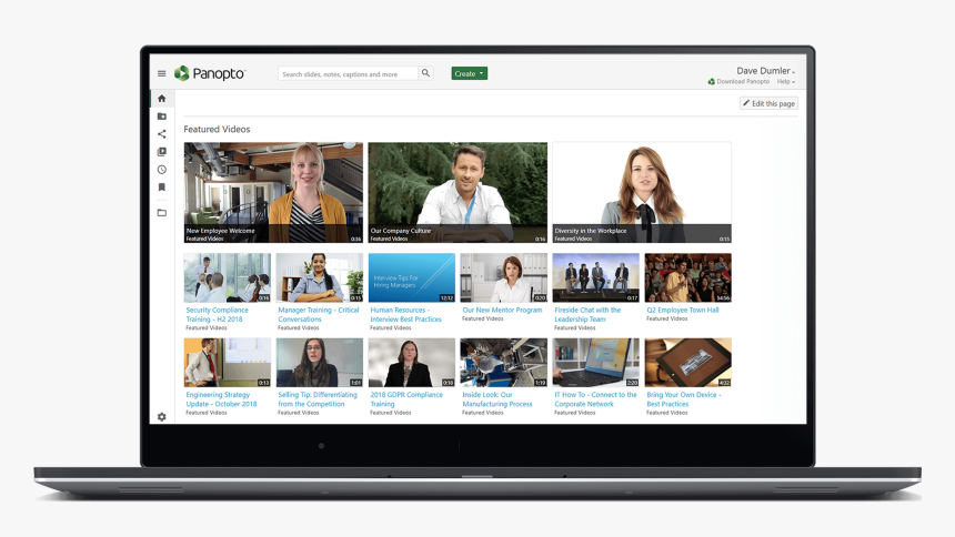 Panopto S Video Content Management System Provides - Video Content Management System, HD Png Download