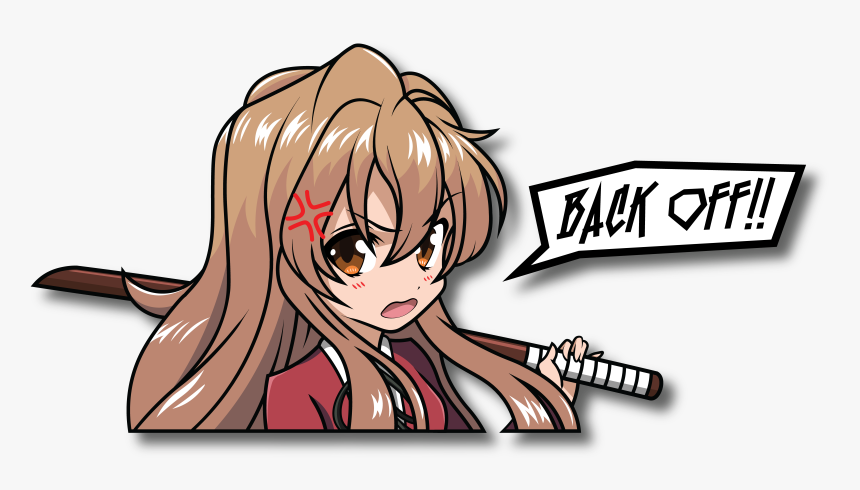 Image Of Taiga Back Off - Cartoon, HD Png Download